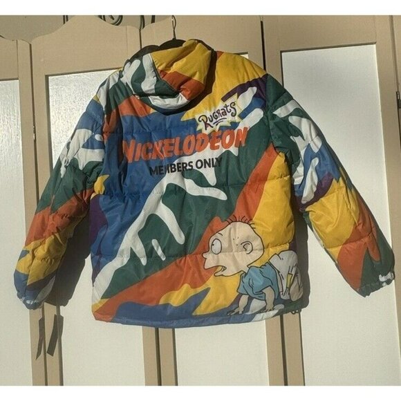 NEW Members Only X Nickelodeon Rugrats Puffer Winter Jacket Size Men's Large - Picture 3 of 16